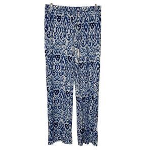 Belle Beach Kim Gravel Blue Printed Soft Lounge Pants - Size MT - NEW